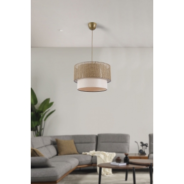 Hanglamp Coral Metaal Beige Crème