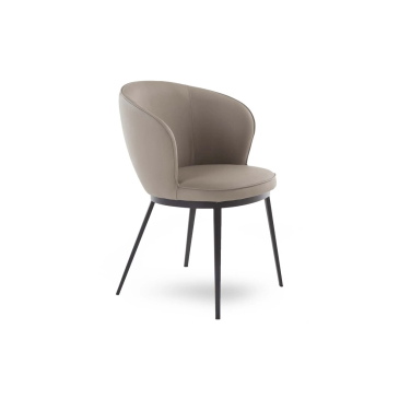 Armstoel Gain Kunstleer Taupe - Giga Living