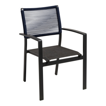 Lesli Living Stapelbare Tuinstoel Vito Rope Blauw