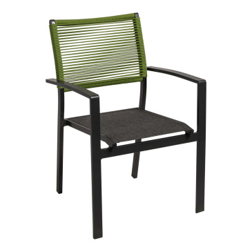 Lesli Living Stapelbare Tuinstoel Vito Rope Groen