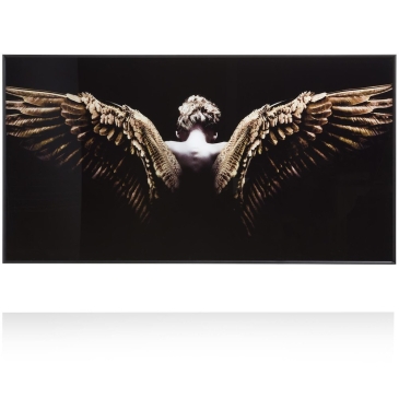 Coco Maison Fotoschilderij Angel Wings 80x150cm Zwart