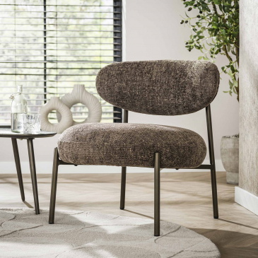 Fauteuil Round Tissee Cargo Bruin - Giga Meubel