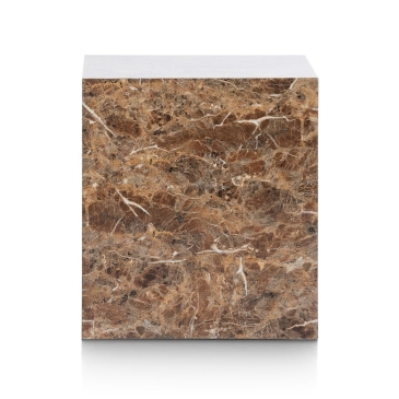 Coco Maison Bijzettafel Marble Look 50cm Bruin