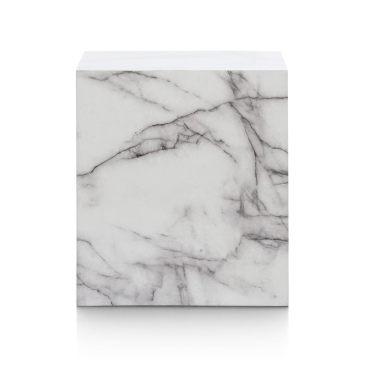 Coco Maison Bijzettafel Marble Look 50cm Wit