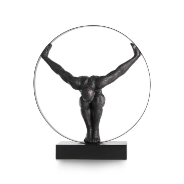 Coco Maison Beeld Circle Man 58cm Zwart