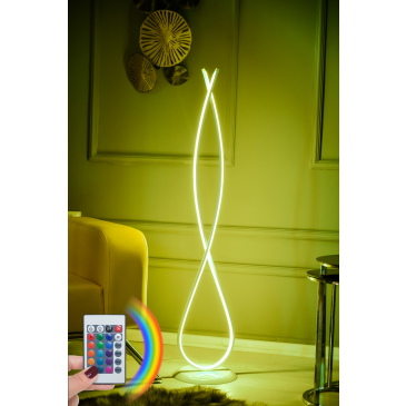 Vloerlamp Infinity Aluminium Wit