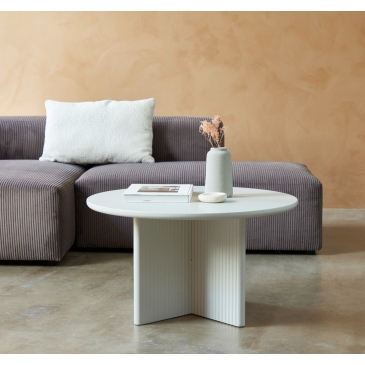 Salontafel Palma Greige MDF Ø80cm - Giga Living