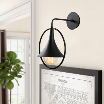 Wandlamp Namutenahi Metaal Zwart