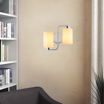 Wandlamp Balcova 2-Lichts Zilver