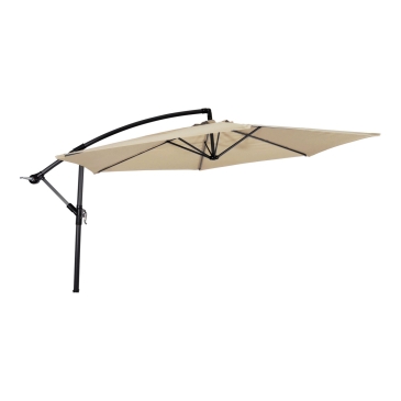 Lesli Living Zweefparasol Gemini Ecru Ø3Mtr