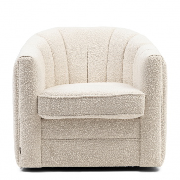 Rivièra Maison Fauteuil St. Lewis Draaibaar Bouclé Wit