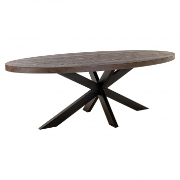 Richmond Eettafel Watson Donkerbruin/Zwart 235cm