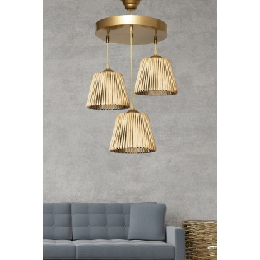 Hanglamp Bulca 3-Lichts Naturel