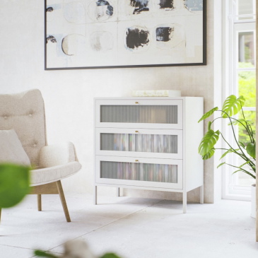 Kare Design Ladekast Naxos Trio Wit 85cm