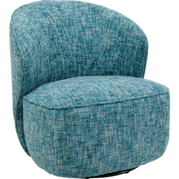 Kare Design Draaifauteuil Ellie Lichtblauw