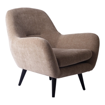 PTMD Fauteuil Donny Cream Zwart