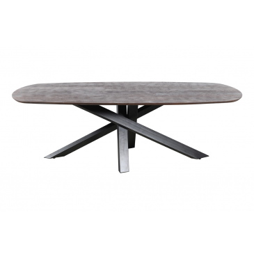 PTMD Eettafel Alore Ovaal Bruin/Zwart 240cm