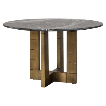 Richmond Eettafel Collada Marmer Zwart/Goud Ø130cm