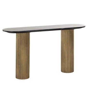 Richmond Sidetable Dayton Marmer Zwart/Goud 130cm