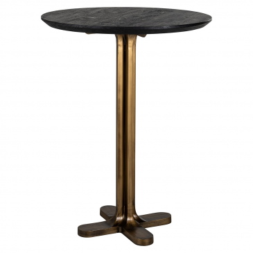 Richmond Bartafel Revelin Rond Zwart Mangohout Ø80cm