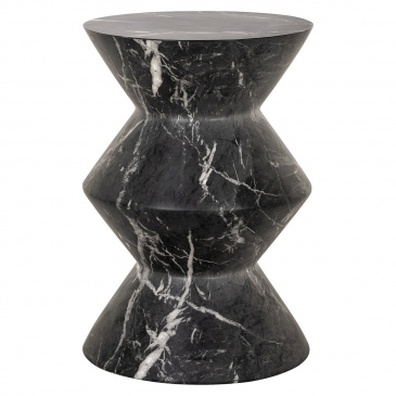 Richmond Bijzettafel Bosco Faux Marmer Zwart Ø40cm