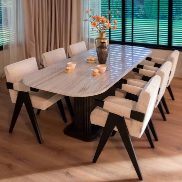 Richmond Eettafel Mayfield Marmer Wit 230cm