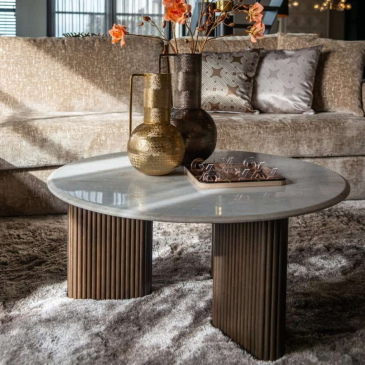 Richmond Salontafel Mayfield Marmer Wit Ø90cm