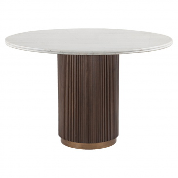 Richmond Eettafel Mayfield Marmer Wit/Bruin Ø120cm