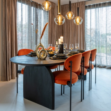 Richmond Eettafel Hudson Zwart 235cm
