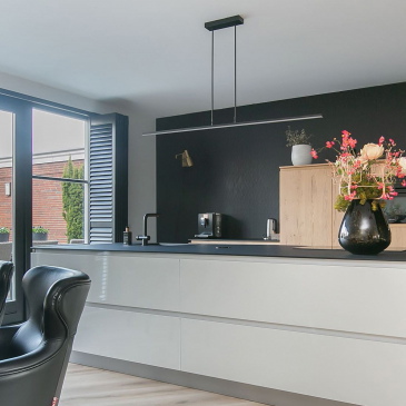 Steinhauer Zelena Hanglamp Zwart 155cm
