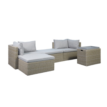 Loungeset Modular Bruin/Beige Set van 6 - Giga Living