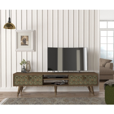 Tv-Meubel Valente Melamine Walnoot