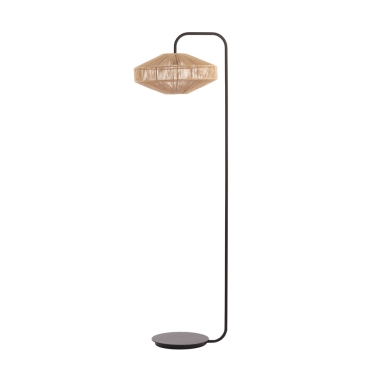 Light & Living Vloerlamp Lyra Naturel+Mat Zwart Ø43x164cm