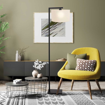 Steinhauer Leeslamp Stang Linnen Wit