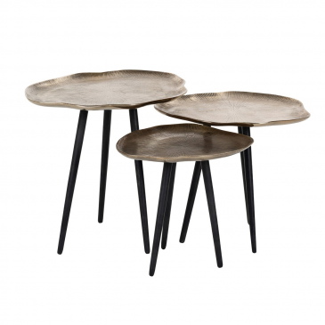 Richmond Salontafel Volenta Set Van 3 Champagne Goud