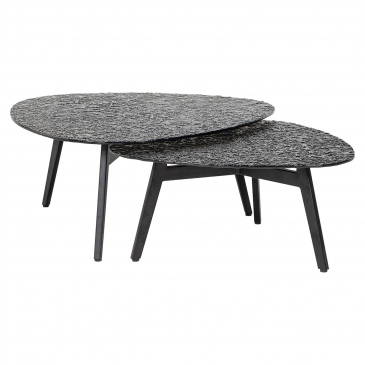 Richmond Salontafel Riley Set van 2 Glas Organisch