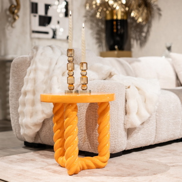 Richmond Bijzettafel Rosly Oranje Ø45cm