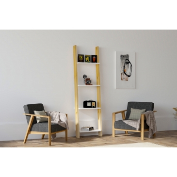 Boekenkast Fayko Melamine Wit Naturel