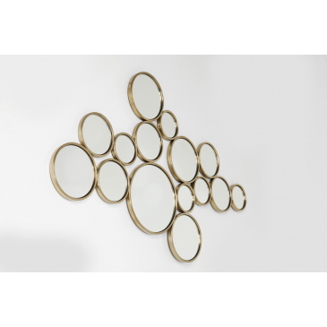 Kare Design Wandspiegel Bubbles Brass 138cm
