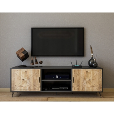 Tv-Meubel Venus Melamine Antraciet Pine