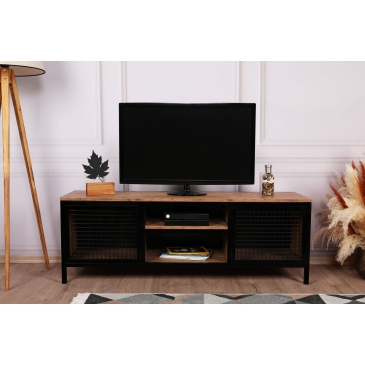 Tv-Meubel Zeno Melamine Pine Zwart