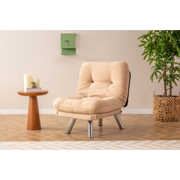 Slaapfauteuil Misa Small Solo Crème