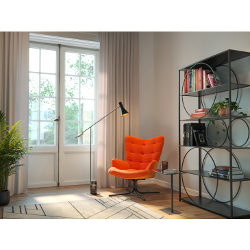 Kare Design Draaifauteuil Oscar Velvet Oranje