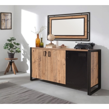 Dressoir Cosmo Nora Melamine Atlantic Pine Zwart