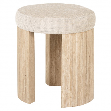 Richmond Poef Gallice Natural/Beige Travertin