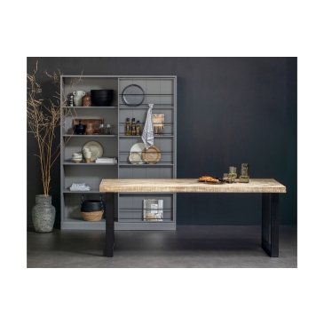 Woood Combi-tablo: Mango Visgraat 180x90cm & U-poot