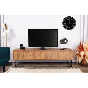 Tv-Meubel Lupin Melamine Walnoot Zwart 180cm