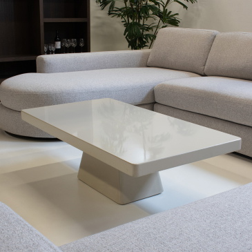 Loungetafel Avia Rechthoek Glossy Beige 130cm - Giga Meubel