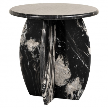 Richmond Bijzettafel Bancroft Marmer Zwart Ø50cm