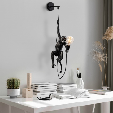 Wandlamp Singe Zwart